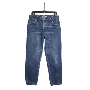 VTG Tommy Hilfiger Y2K Straight Leg Baggy Jeans Sz 12 31 Rigid Denim Relaxed Fit